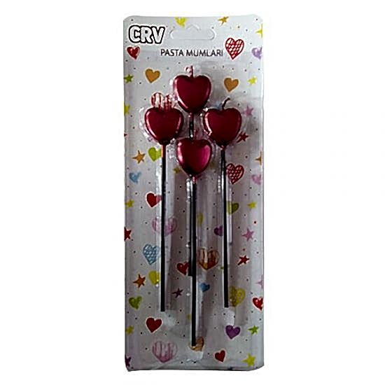 Happyland Pasta Mum Kırmızı Kalp 4’lü