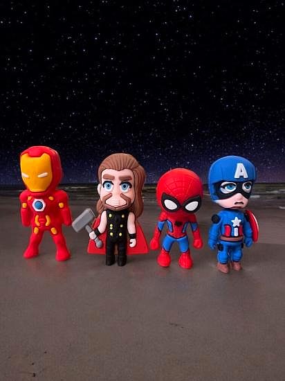 Happyland Spiderman 4lü Mini Pasta Üzeri Figür Set 4 Karakter Figür Oyuncak 