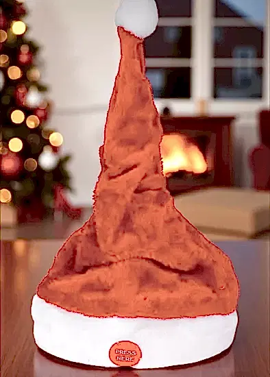 Happyland Yılbaşı Şapkası Hareketli Müzkli Noel Baba Şapkası 38 cm HAPPY20251M