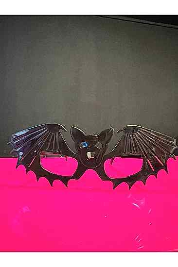 Happyland Halloween Yarasa Model Plastik Parti Gözlüğü Camsız Cadılar Bayramı Gözlüğü