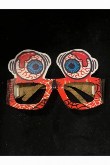 Happyland Halloween Göz Model Ahşap Parti Gözlüğü Camsız Ahşap Cadılar Bayramı Gözlüğü