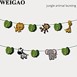 Happyland Safari Temalı Dekoratif Banner Safari Hayvanlar İpli Dekor Banner Orman Temalı