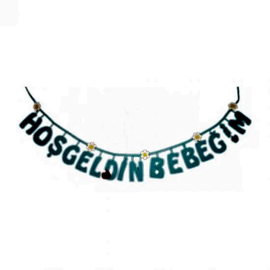 Happyland&nbsp;HOŞGELDİN BEBEĞİM MAVİ KEÇE YAZI
