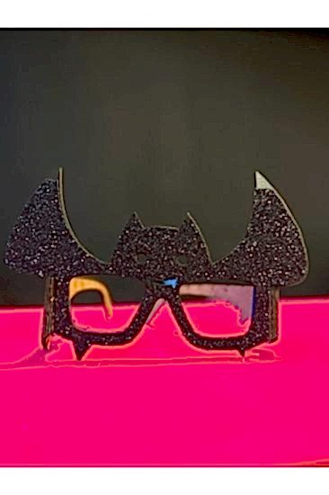 Happyland Halloween Yarasa Model Ahşap Parti Gözlüğü Camsız Ahşap Cadılar Bayramı Gözlüğü