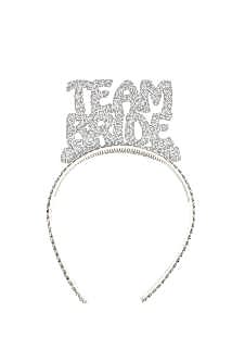 Team Bride Gümüş Simli Eva Parti Taç 1 Adet