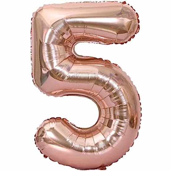 Happyland 5 Rose Gold Rakam Folyo Balon 100 Cm
