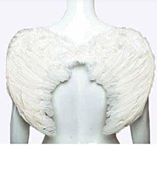 Happyland Halloween Beyaz Renkli Küçük Boy Melek Kanadı 40 cm Kostüm Aksesuar Çocuk Melek Kanadı