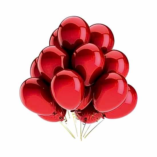 Happyland 10 Adet Kırmızı Metalik Balon