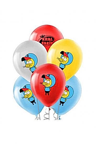 Happyland Kral Şakir Baskılı Lateks Balon 7’li Paket 