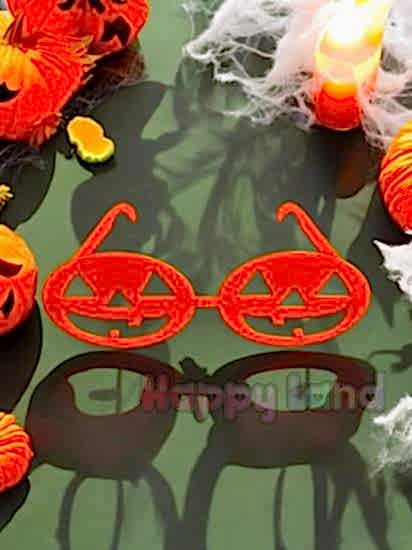 Halloween Turuncu Balkabağı Gözlük