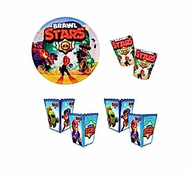 Happyland Brawl Stars Doğum Günü Parti Paketi 3 Parça Ekonomik Paket Brawl Stars Temalı Doğum Günü Seti Servis Masa Seti  &nbsp;  16 Kişilik