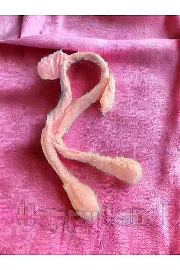 Happyland Hediyelik Taç Pembe Renk Işıklı Hareketli Oynar Kulaklı Sevimli Peluş Tavşan Çocuk Tac