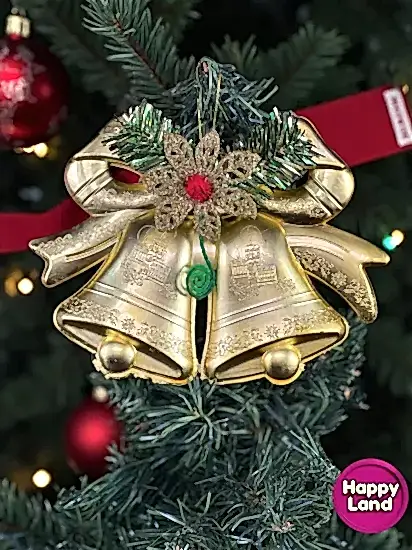 Happyland Yılbaşı Süsü Gold Çan Kapı Duvar Yılbaşı Ağacı Süsü 15 CM Küçük Boy HPY26048