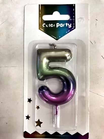 Happyland 5 Rakam Metalik Renkli Pasta Mumu