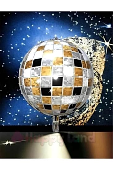 Happyland Disko Gold  Disco Topu Folyo Balon Gümüş Disko Topu Balon