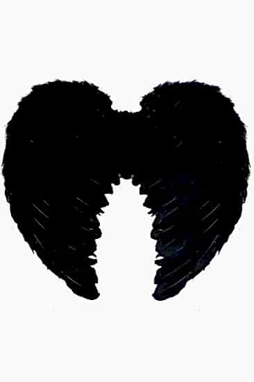 Happyland Halloween Siyah Renkli Büyük Boy Melek Kanadı 75 cm Kostüm Aksesuar Melek Kanat