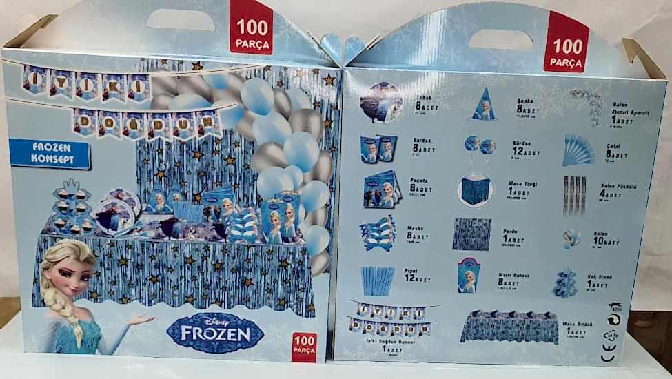 Parti Ustası HAPPYLAND Elsa Frozen 100 Parça Parti Seti