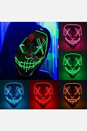 Happyland Halloween Cadılar Bayramı 1 adet Parti LED Işıklı Maske Halloween Işıklı Maske