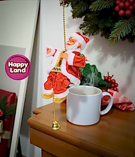 Happyland Yılbaşı Tırmanan Pilli Müzikli Noel Baba Yılbaşı Süsü HAPPY20251E