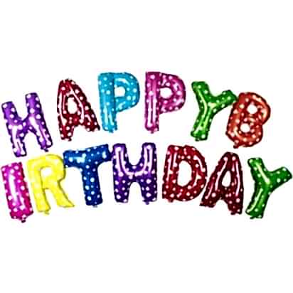 Happy Birthday Harflerinden Balon Set