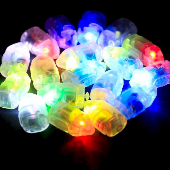 Happyland Balon Için Mini LED Işık Rengarenk - 5 Adet