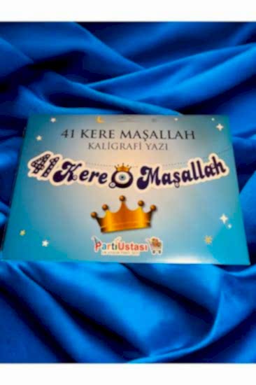 Happyland Sünnet Süsü 41 Kere Maşallah Yazılı  Banner Sünnet Kutlamaları Parti Süsü