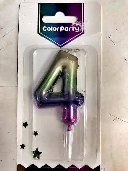 Happyland 4 Rakam Metalik Renkli Pasta Mumu