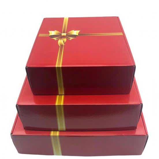 Kırmızı  3’lü Kare Hediye Kutusu Seti 3 Boy