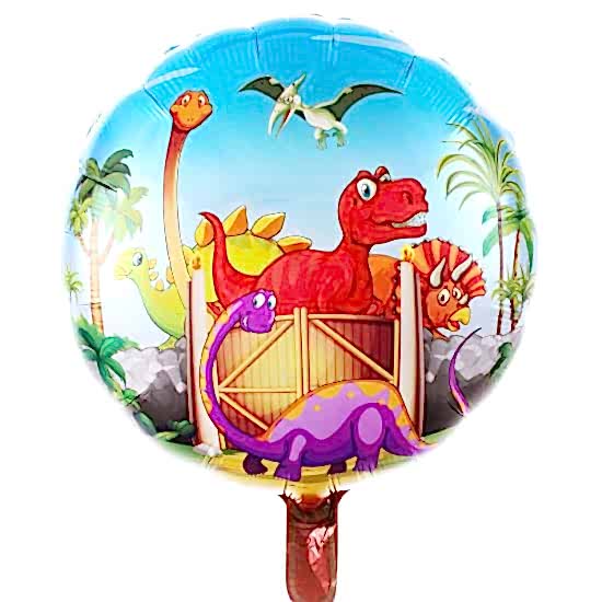 Happyland Sevimli Dinozor Yuvarlak Folyo Balon 45 cm