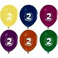 2 Yaş Temalı Baskılı Balon