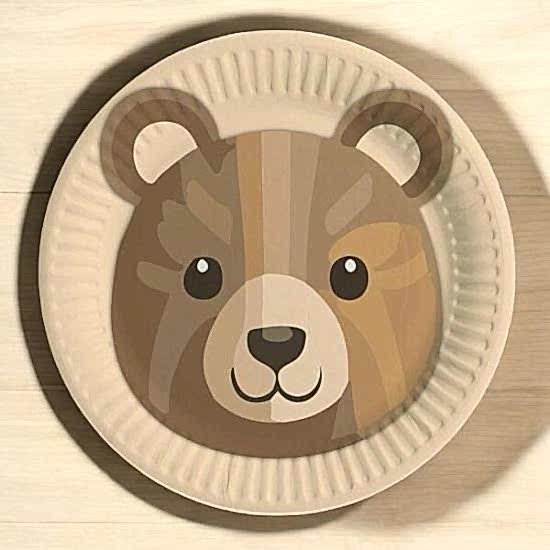 Ayıcıklı Retro Tabak Bardak Seti Retro Konsept Doğum Günü Süsleri