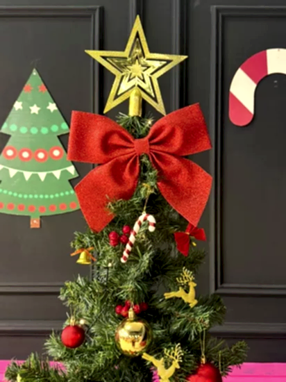 Happyland 180 Cm Yılbaşı Çam Ağacı Seti 5mSarı LedIşıklı 67’li Kırmızı Gold Yılbaşı Seti , KarSpreyi