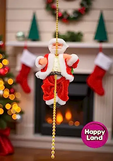 Happyland Yılbaşı Tırmanan Pilli Müzikli Noel Baba Yılbaşı Süsü HAPPY20251E