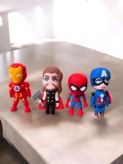 Happyland Spiderman 4lü Mini Pasta Üzeri Figür Set 4 Karakter Figür Oyuncak 
