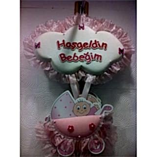 Bebek Odası Kapı Süsü Pembe