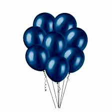 Mavi Metalik Balon 10 adet 12 inch