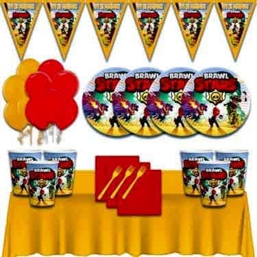 Happyland 16 Kişilik Brawl Stars Doğum Günü Seti Eko Paket 