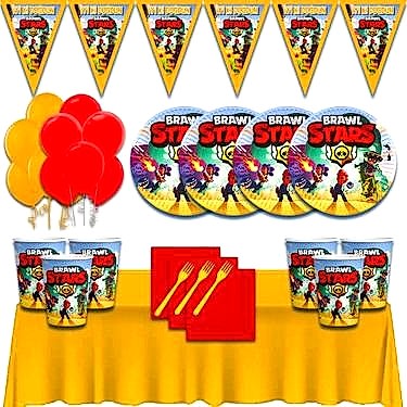 Happyland 8 Kişilik Brawl Stars Doğum Günü Seti Eko Paket 