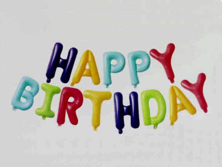 Happyland Makaron Renkli Happy Birthday Folyo Set