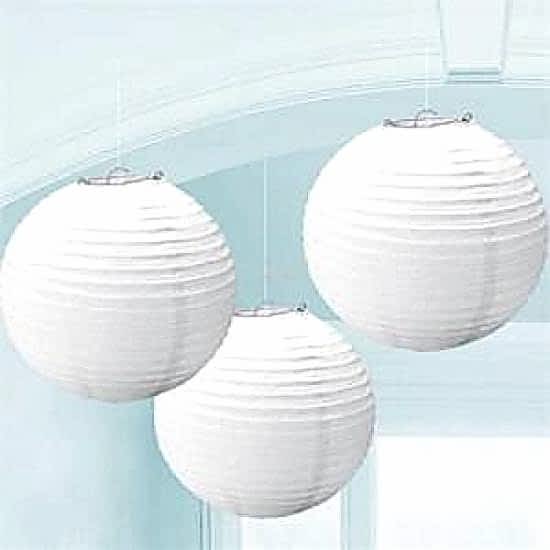 Beyaz Renkli Japon Feneri 30 cm