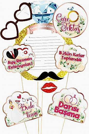 Happyland e Bride To Be Temalı 12 Adet Konuşma Balonu Darısı Başıma Listesi Bekarlığa Veda Partisi Süs Seti