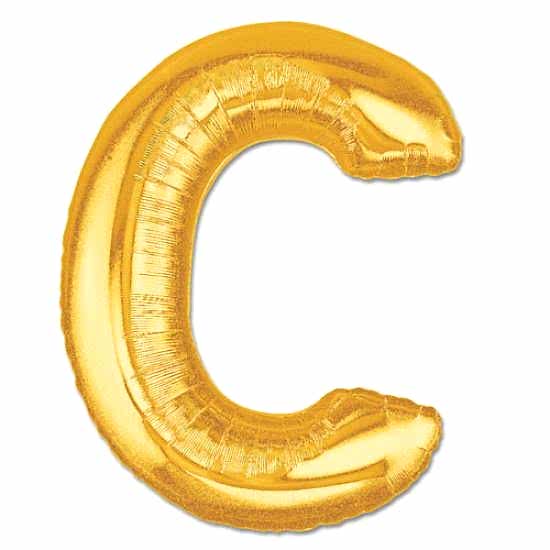 C Harf Folyo Balon Gold