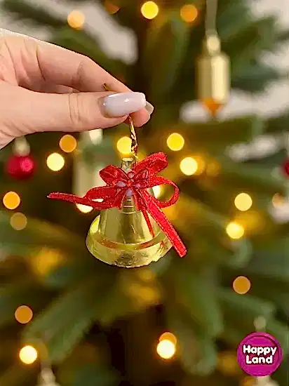 Happyland Yılbaşı Çam Ağacı Süsü 6lı Çan Süs 5cm Büyük Boy Zil Gold Yılbaşı Süsü HPY26021