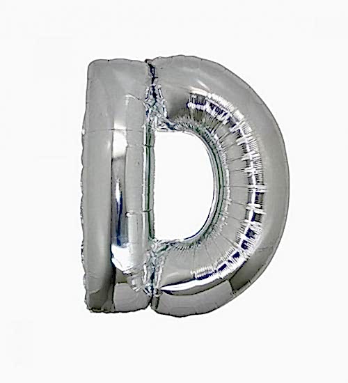 D Harfi Gümüş Folyo Balon 100 cm