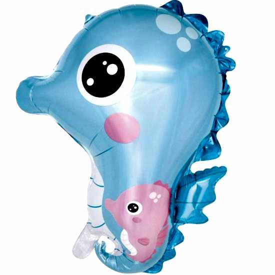Happyland Mavi Deniz Atı Folyo Balon