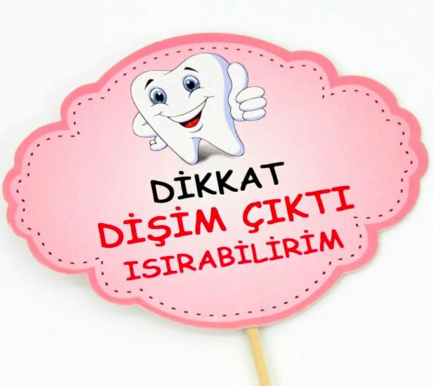 Dişim Çıktı Pembe Konuşma Kartı