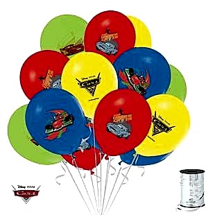 Happyland 10 Adet Cars Arabalar Renkli Lateks Balon