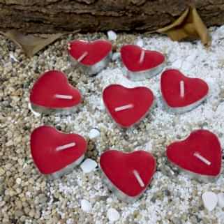 24 adet Kalp Şeklinde Tea Light Mum