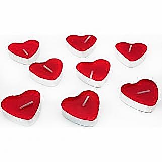 50 adet Kalp Şeklinde Tea Light Mum mm05-50