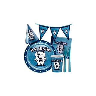  İlk Dişim Erkek Parti Seti 8 Kişilik